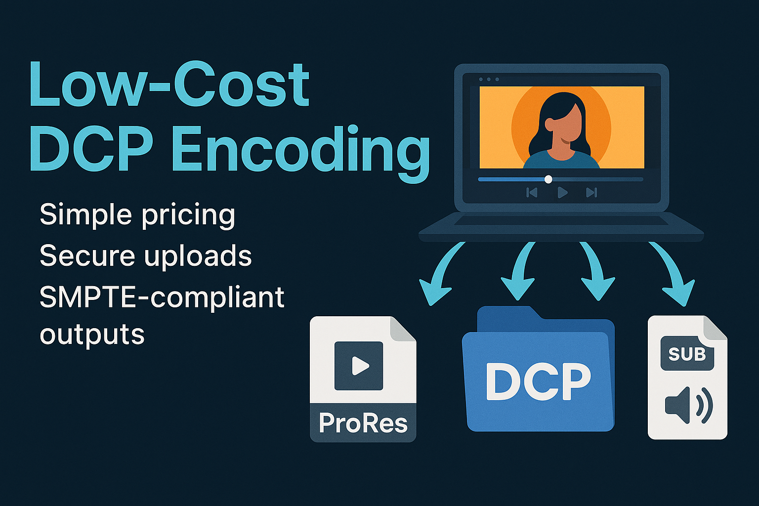 Low-cost DCP encoding workflow